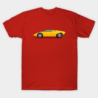 Lambo Coun.tach prototipo side profile T-Shirt